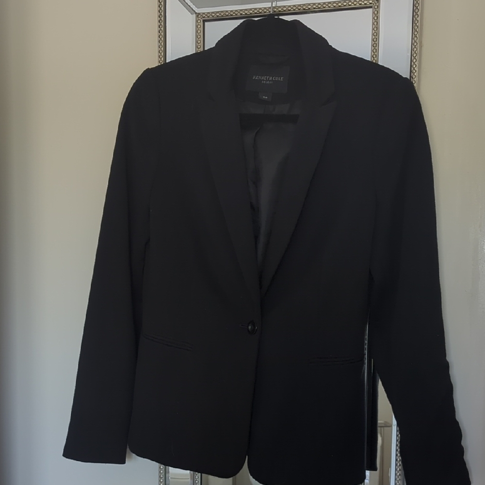 Kenneth Cole Black Blazer Classic Suit Jacket
